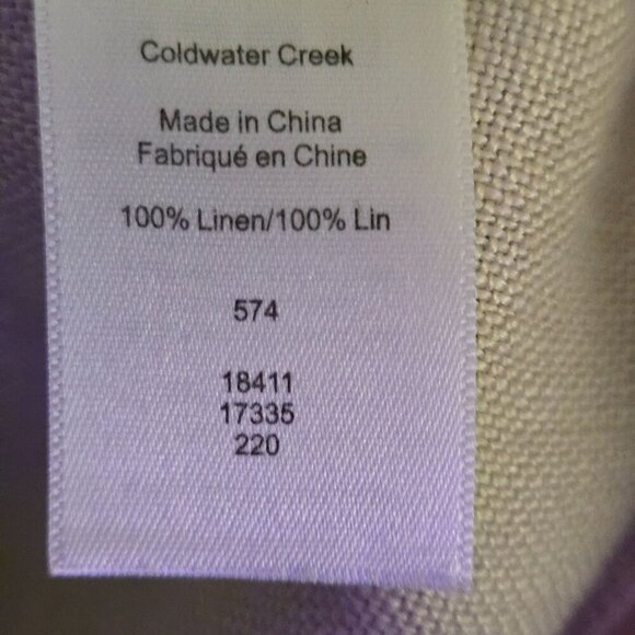 Coldwater Creek Unstructured Linen Blazer Natural Tan Shawl Collar Size XL - Picture 4 of 4